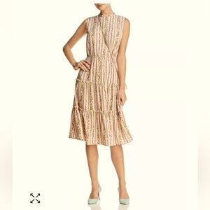 Code x Mode Sleeveless  Floral-Print Cottagecore Romantic Pink Dress Size XL